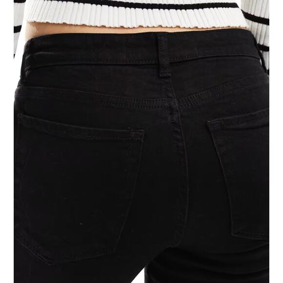 Bershka High Waisted Flared Jeans - Black - Size 2 - Picture 5 of 5